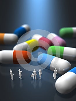 3D illustration of ask for pharmaceuticals