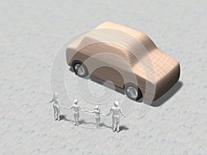 3D illustration of automobile