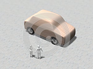 3D illustration of automobile