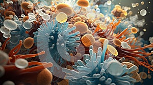 3d illustration of bacteria