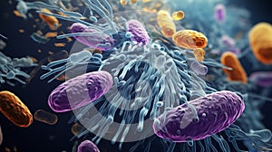 3d illustration of bacteria