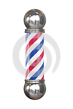 3d illustration of barber pole