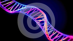 A 3D illustration of a blue DNA structure isolated against a background