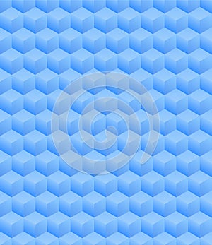 3D Illustration - blue isometric scuares