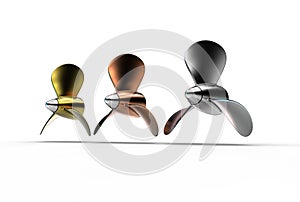 3d illustration of boat propeller