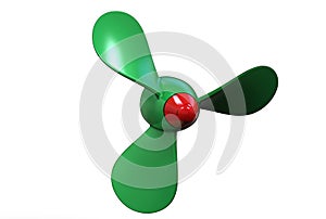 3d illustration of boat propeller