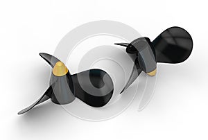 3d illustration of boat propeller