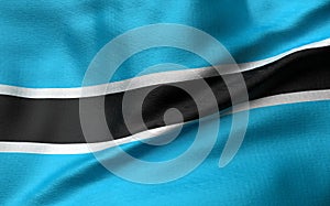 3D Illustration of Botswana Flag