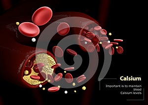 3d Illustration of calcitonin and parathormone. Regulation of calcium levels in the blood