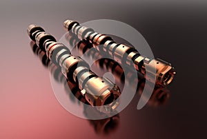 3d illustration of camshafts