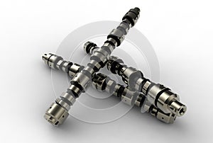 3d illustration of camshafts