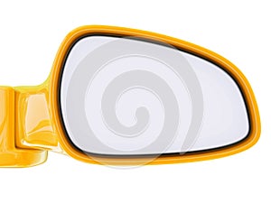 3d illustration car mirror