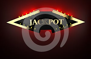 3d illustration of Casino gold text JACKPOT