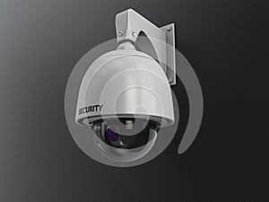 3d Illustration of CCTV camera digital video recorder, security system concept
