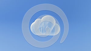 3D illustration of cloud shape in the form of transparent inflated balloons