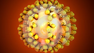 3d illustration of corona virus anatomy system