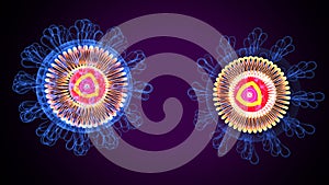 3d illustration of corona virus anatomy system