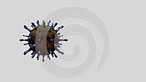 3D illustration. Coronavirus outbreak. Influenza Covid 19 virus dangerous flu