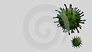 3D illustration. Coronavirus outbreak. Influenza Covid19 virus dangerous flu