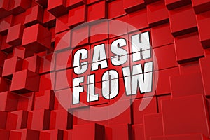 3D Illustration Cube Concept - cashflow