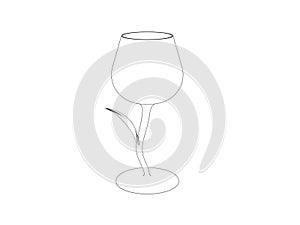 3d illustration of design wine glass isolated