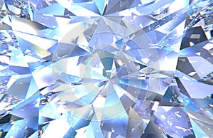 3D illustration diamond texture zoom