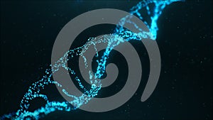 3D illustration DNA molecule, the human genome. Concept medicine, biotechnology, chemistry and artificial intelligence