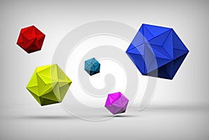 3d illustration of dodecahedron