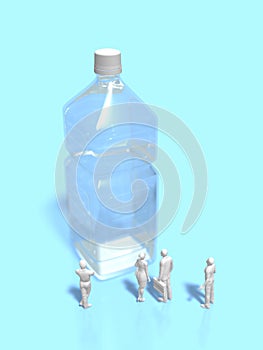 3D illustration of drinking water securing