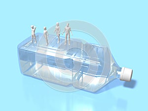 3D illustration of drinking water securing