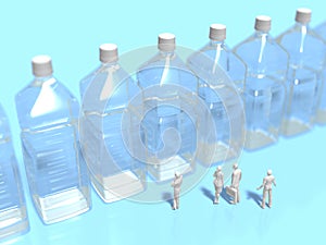 3D illustration of drinking water securing