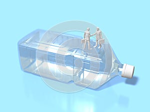 3D illustration of drinking water securing