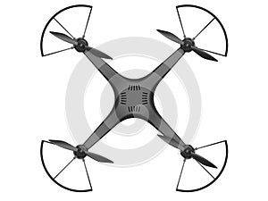 3d illustration of a drone on a white background