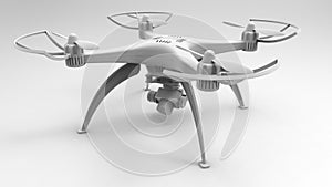 3d illustration of a drone on a white background