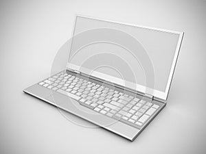 3D illustration of electronic devices - laptop.