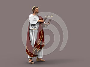 3d illustration of Emperor Nero
