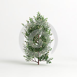 3d illustration of Escallonia iveyi bush isolated on white background