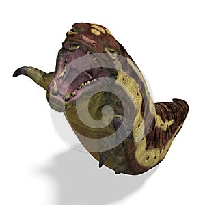 3D-illustration of a extinct dinosaur worm. isolated rendering object