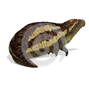 3D-illustration of a extinct dinosaur worm. isolated rendering object