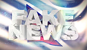 3D illustration of fake news concept with background flag of Nepal