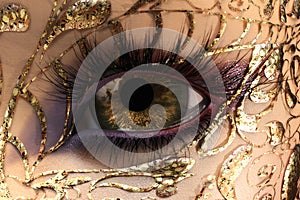 3D illustration of a female eye