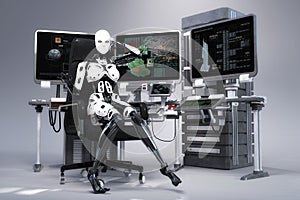 3D Illustration of a female Robot