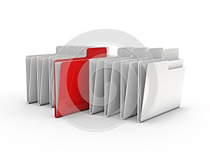 3d illustration of folder icons