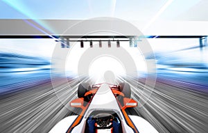 3D illustration of formula one