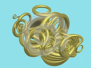 3D illustration of fractals