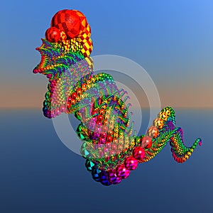 3D illustration of fractals