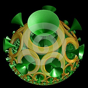 3D illustration of fractals