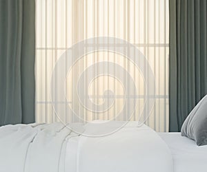 3d illustration of a generic master bedroom as a background or mock-up.