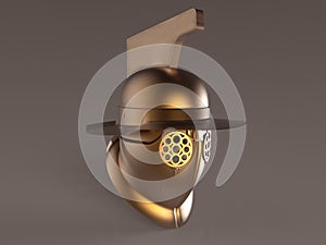 3d illustration of a gladiator`s helmet