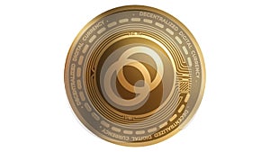 3d Illustration Golden Celo Cryptocurrency Coin Symbol